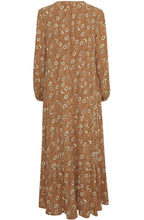 Tan Floral Print Dress