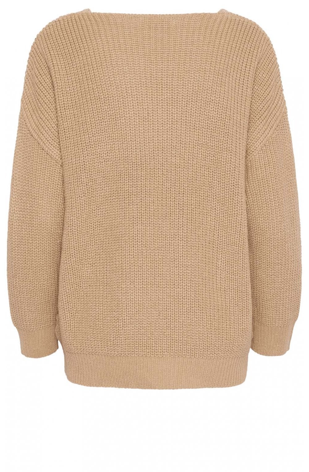 Tan Ribbed Knit Jumper