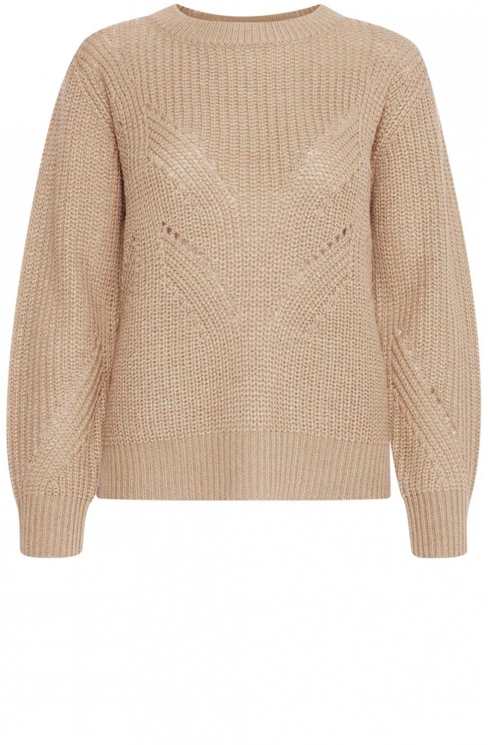 Tan Ribbed Knit Jumper