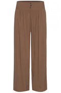 Tan Wide Leg Trousers