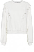 Tatara White Frill Sweatshirt
