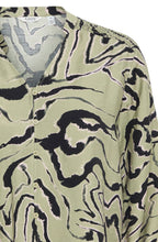 Tea Abstract Animal Print Blouse