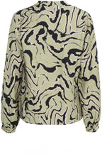 Tea Abstract Animal Print Blouse