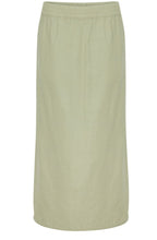 Tea Green Linen Mix Skirt