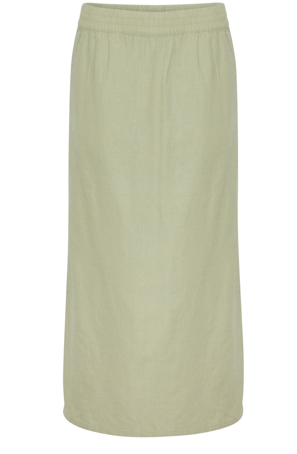Tea Green Linen Mix Skirt