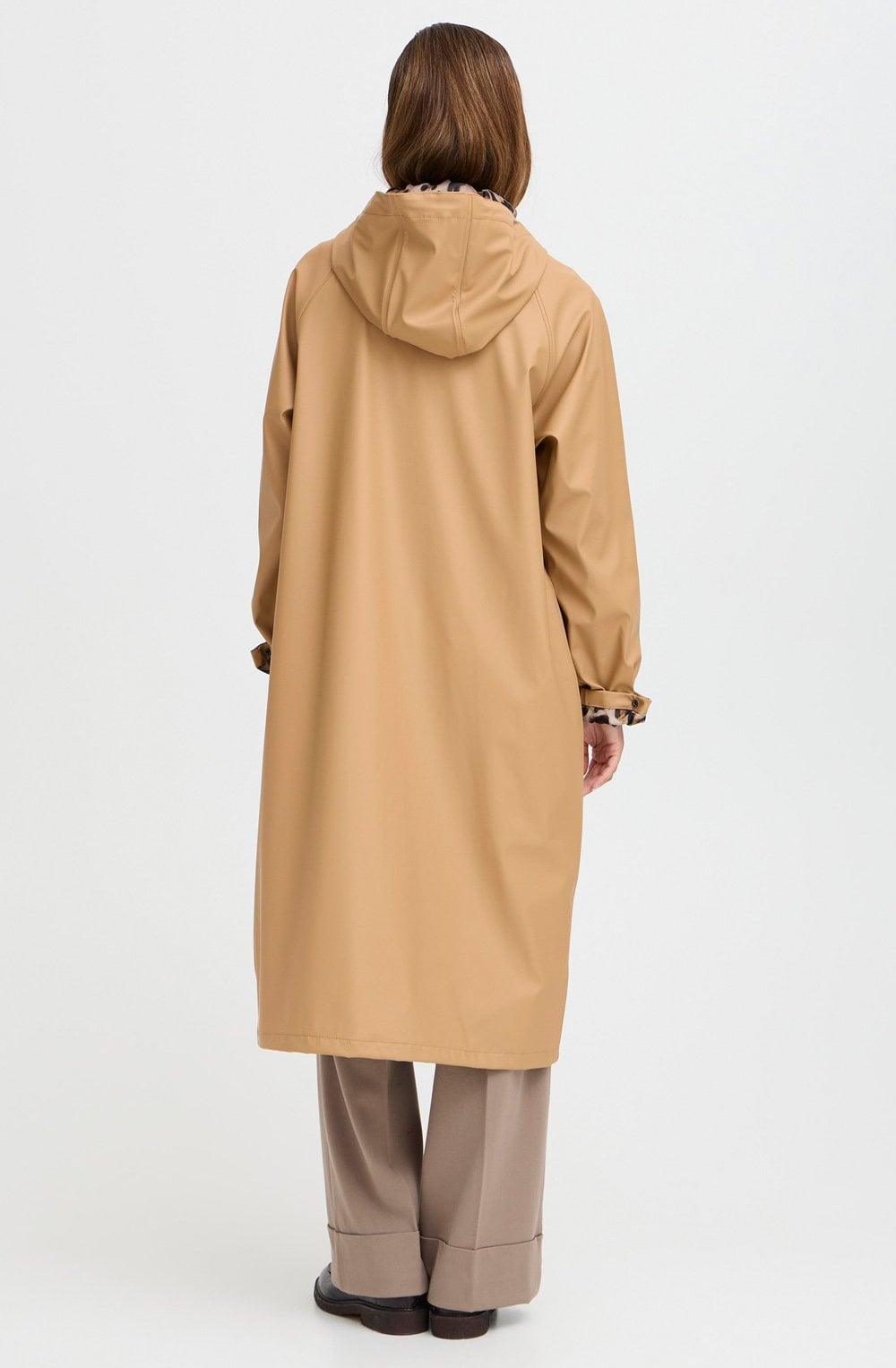 Tiger's Eye Leopard Lined Waterproof Coat