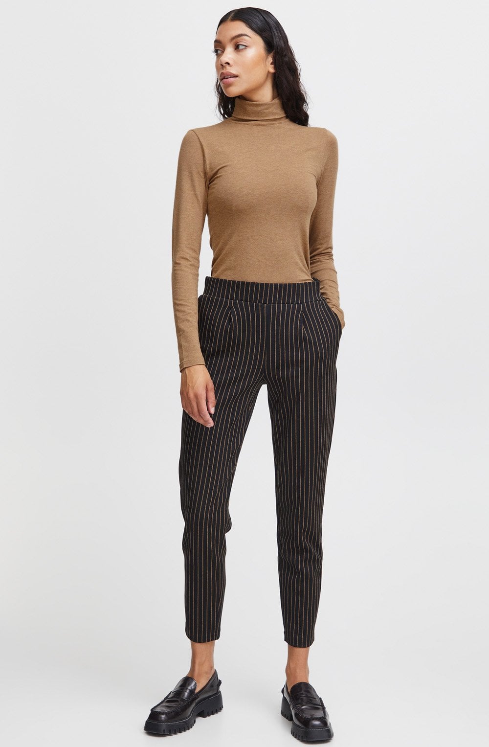 Tiger's Eye Pamila Polo Neck Top