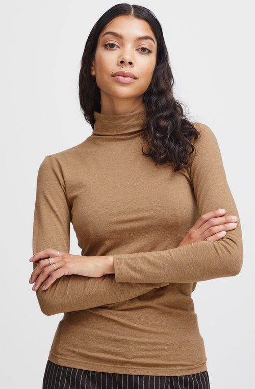 Tiger's Eye Pamila Polo Neck Top
