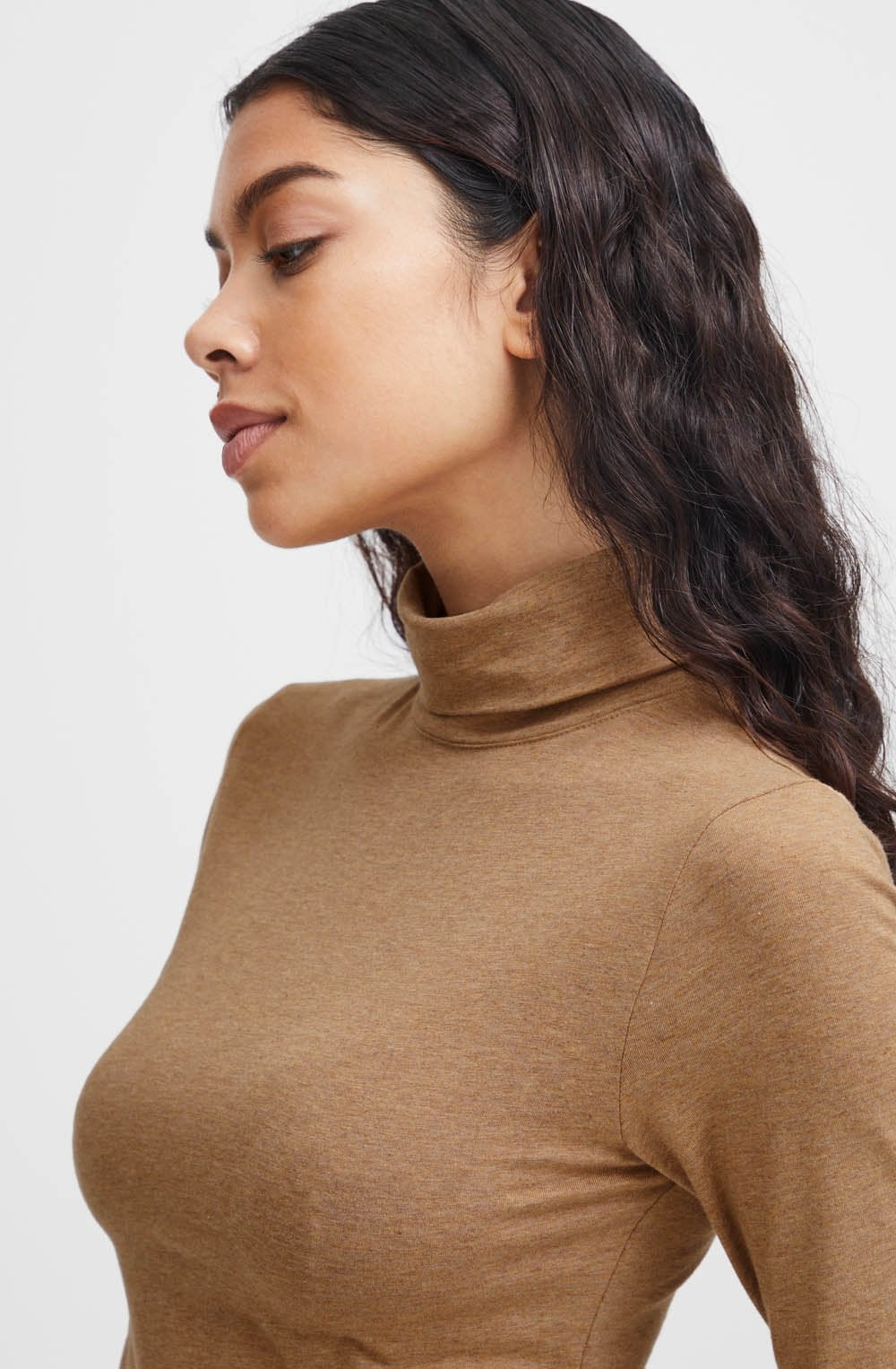 Tiger's Eye Pamila Polo Neck Top