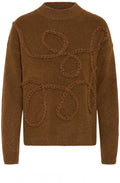Toffee Melange Rope Knit Jumper
