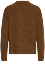 Toffee Melange Rope Knit Jumper