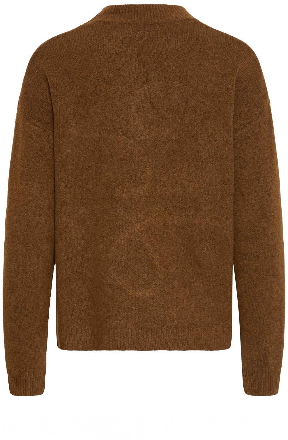 Toffee Melange Rope Knit Jumper