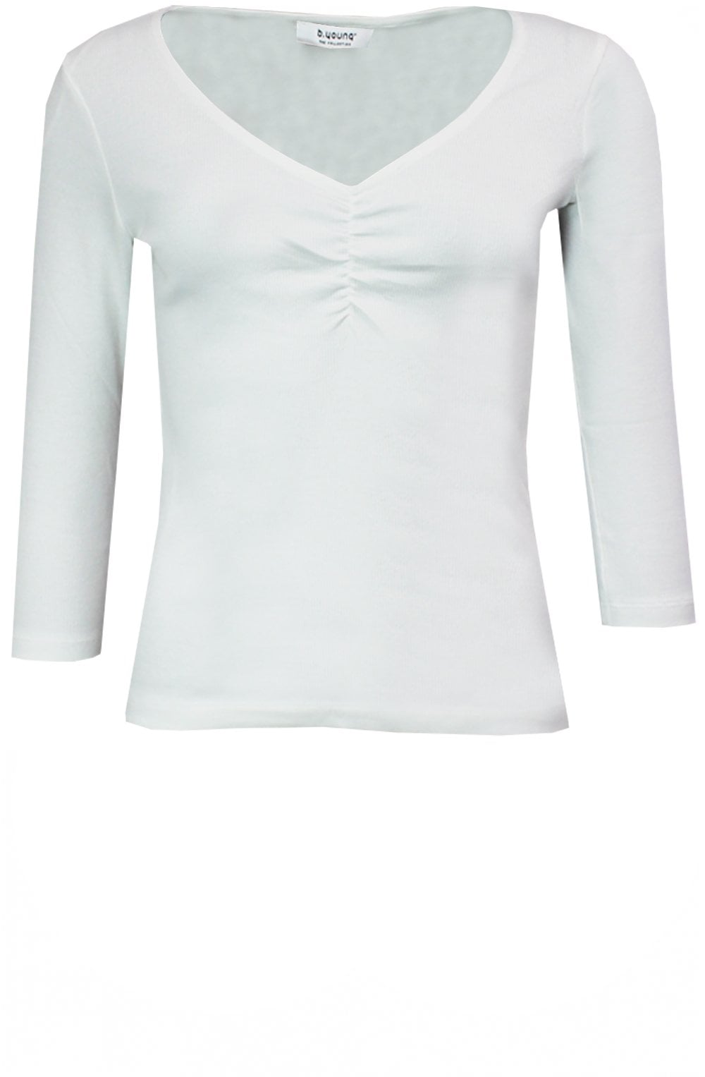 Tova Off White Ribbed Jersey Top