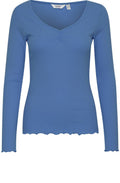 True Navy Lettuce Trim Top