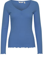 True Navy Lettuce Trim Top