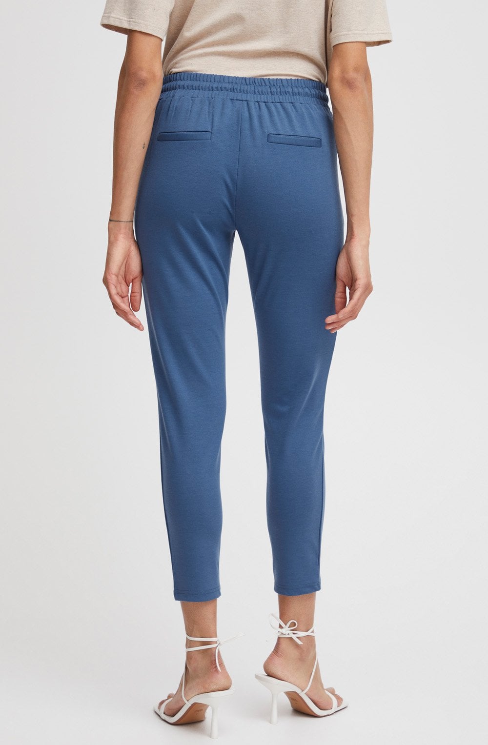 True Navy Rizetta Ankle Length Trousers