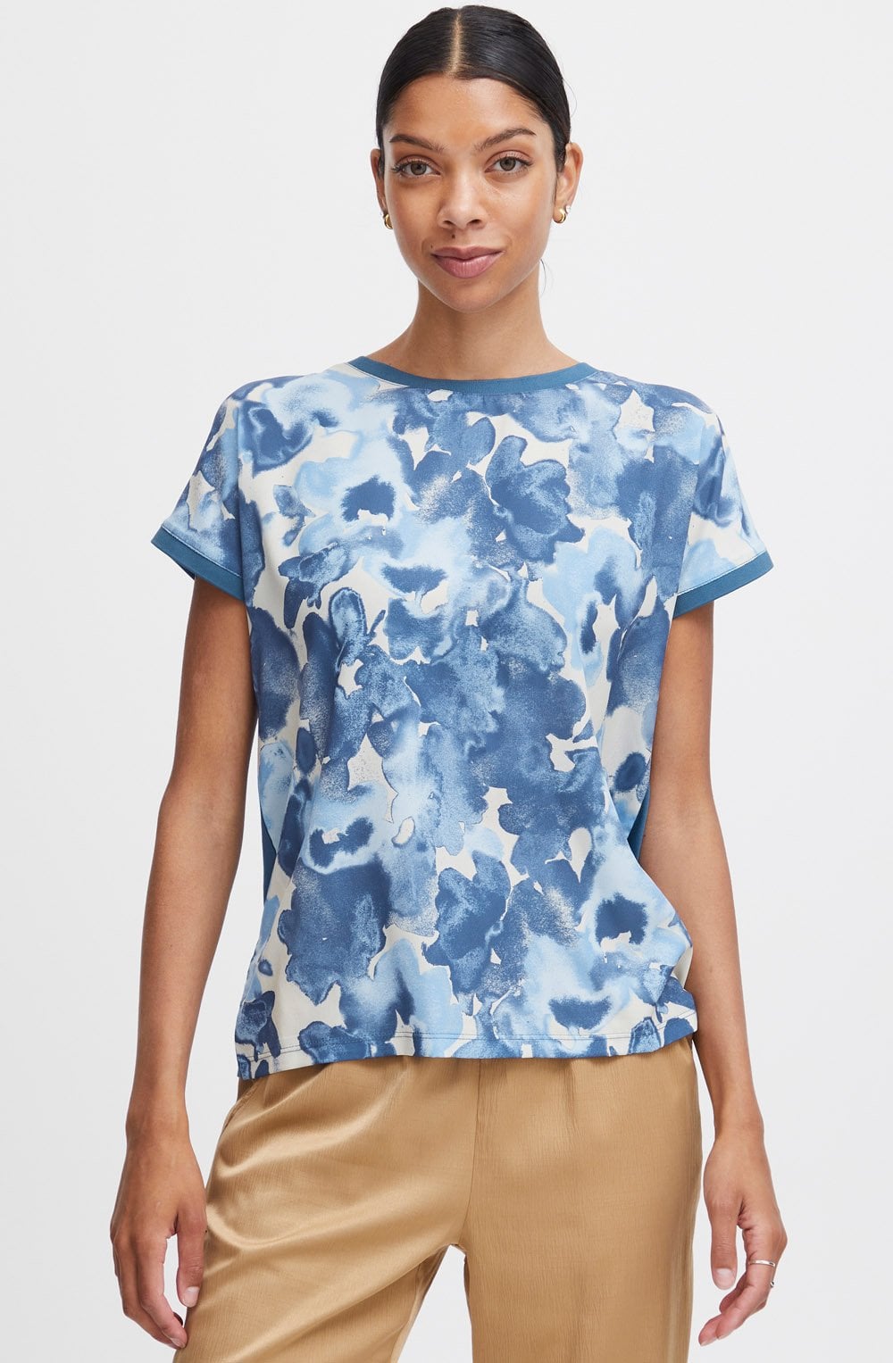True Navy Satin Touch T Shirt