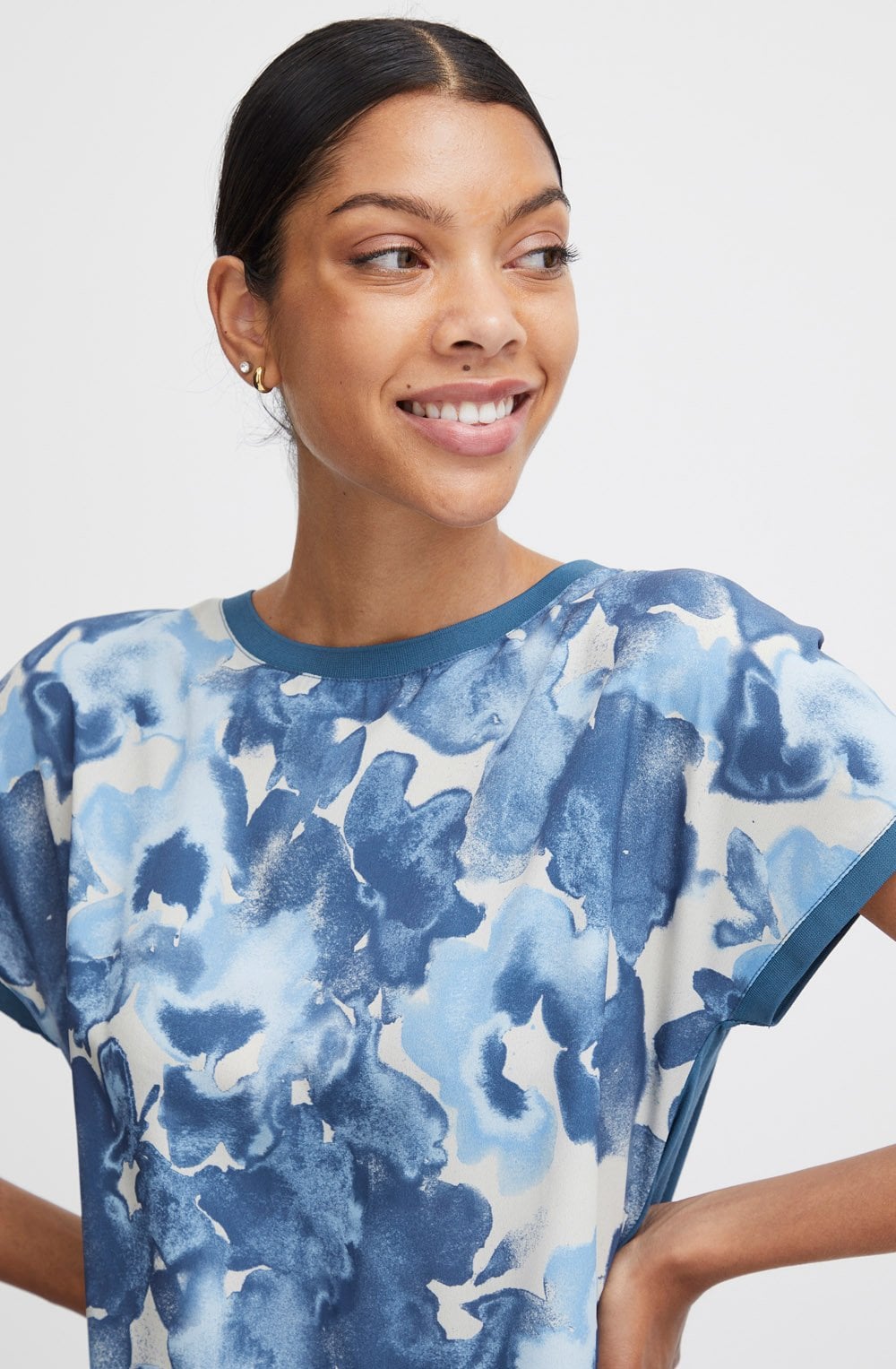 True Navy Satin Touch T Shirt