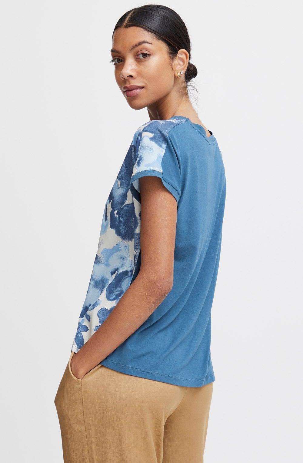 True Navy Satin Touch T Shirt