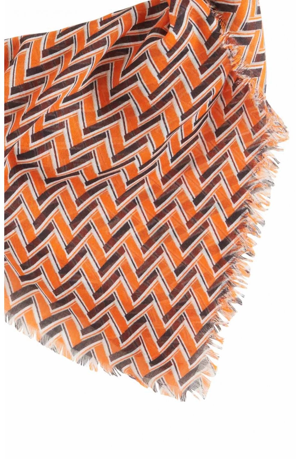 Tulip Orange Patterned Scarf