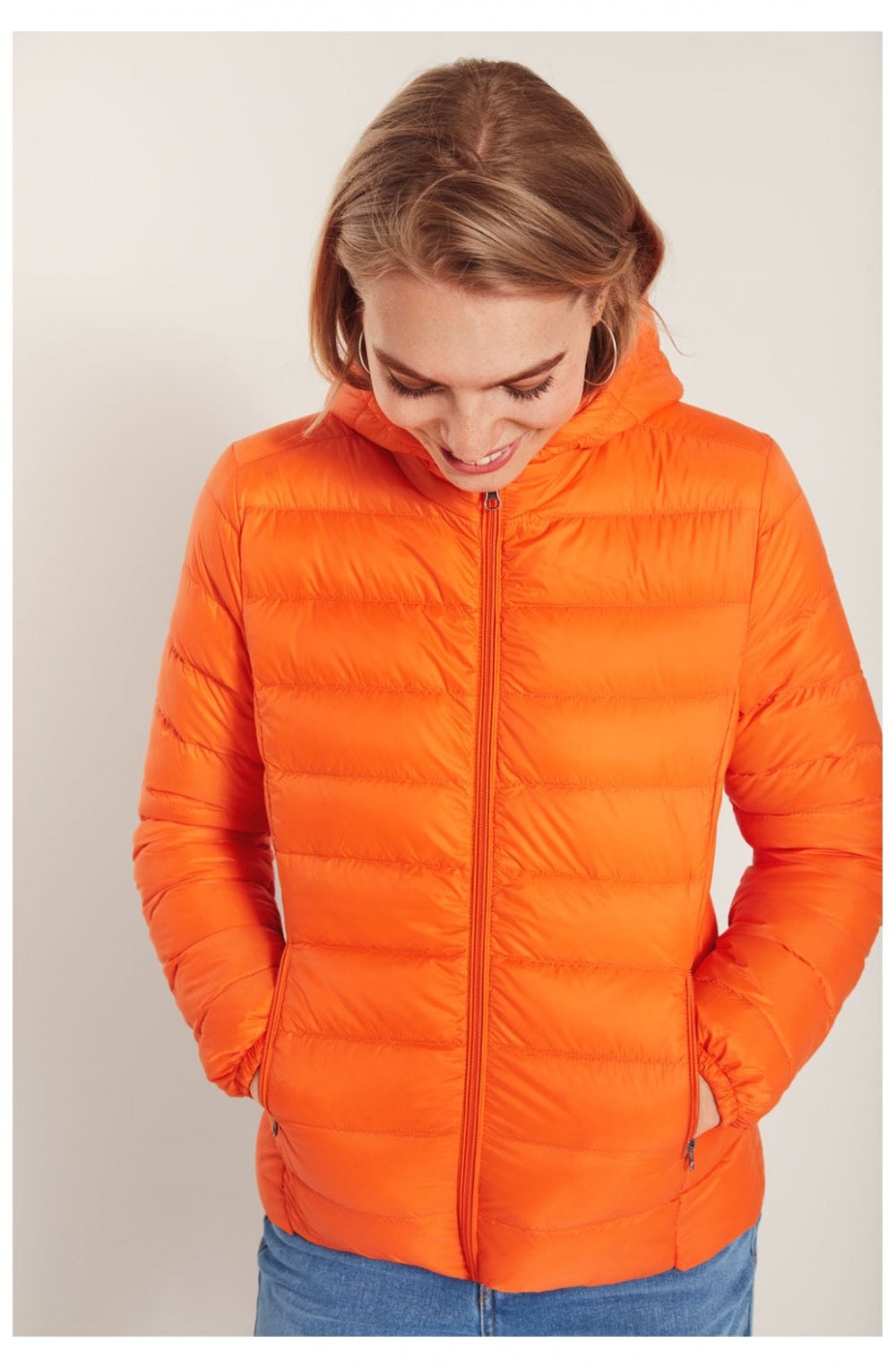 Tulip Orange Quilted Jacket