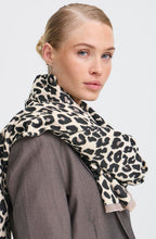 Vileopard Black Mix Leopard Print Frayed Edge Scarf