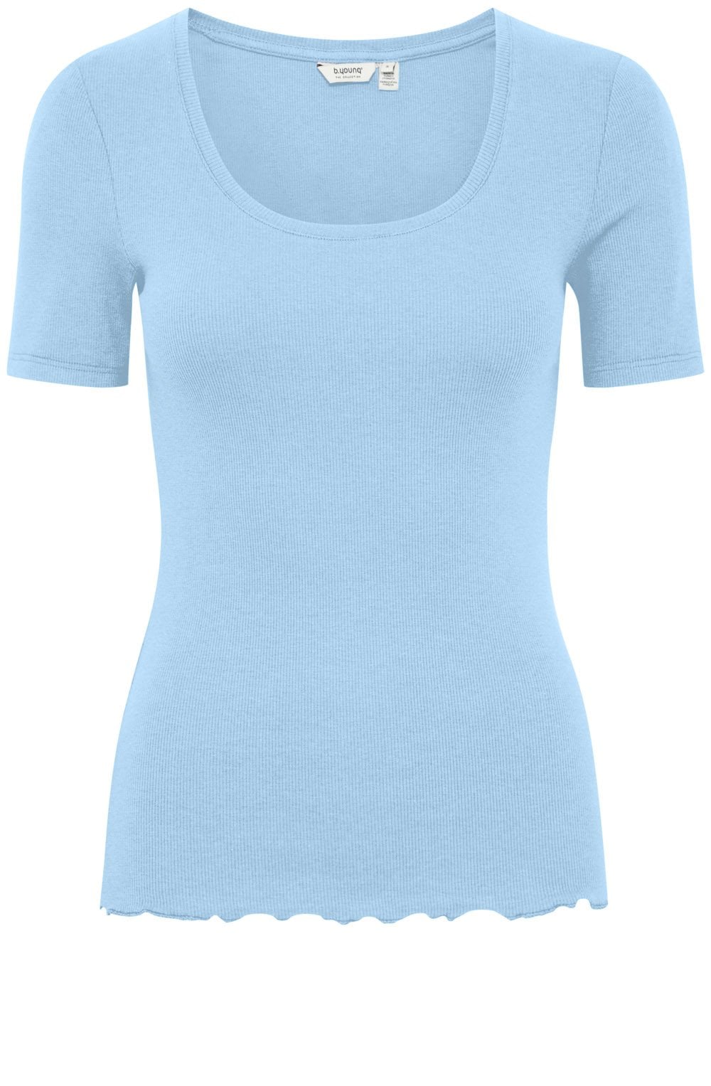 Vista Blue Fine Ribbed T Shirt