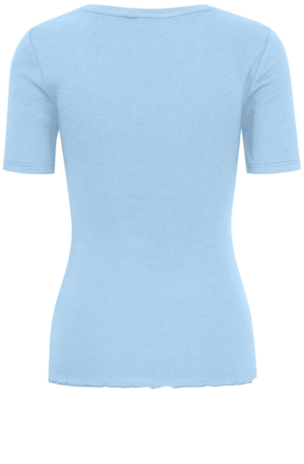 Vista Blue Fine Ribbed T Shirt