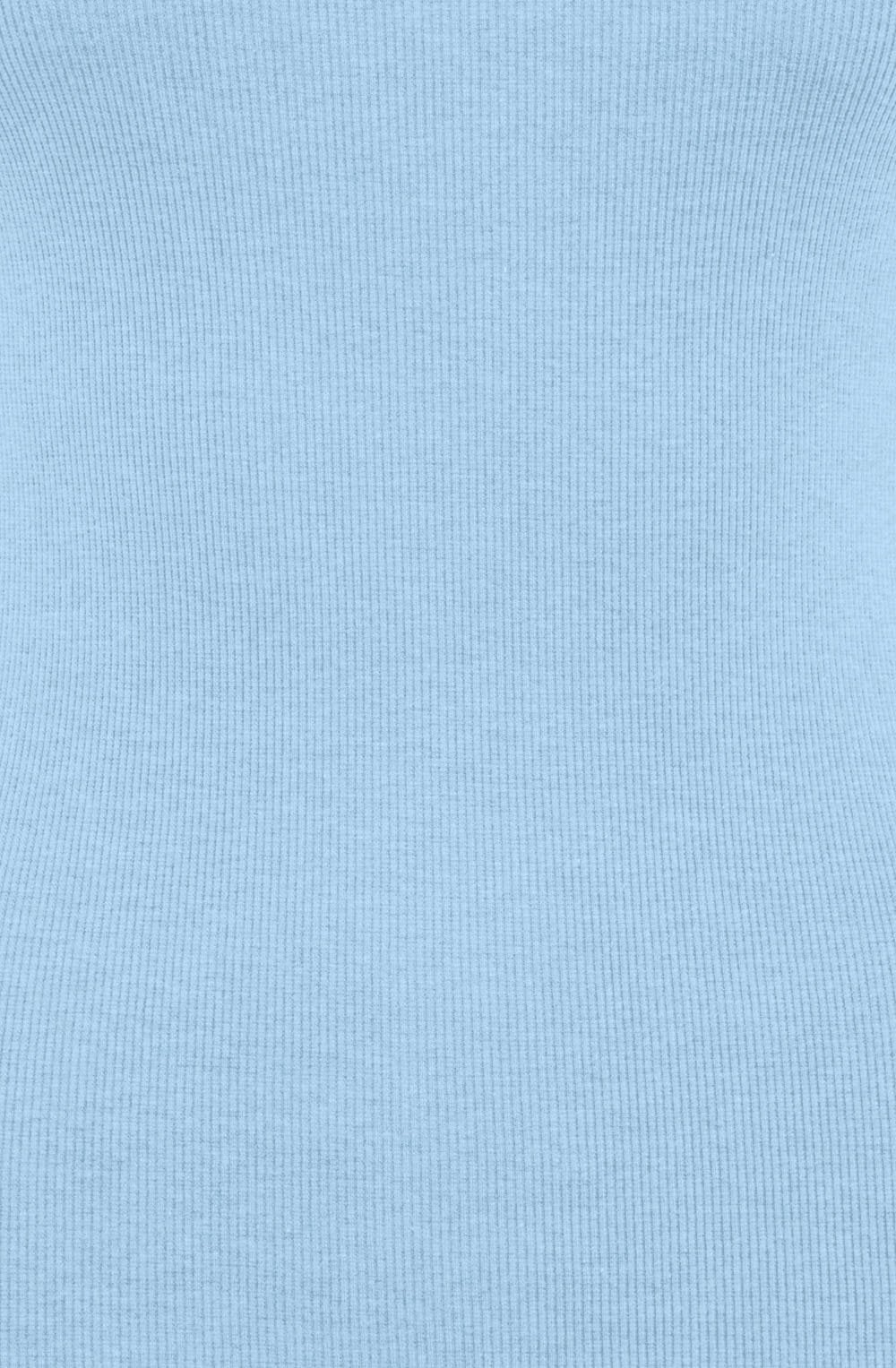 Vista Blue Fine Ribbed T Shirt