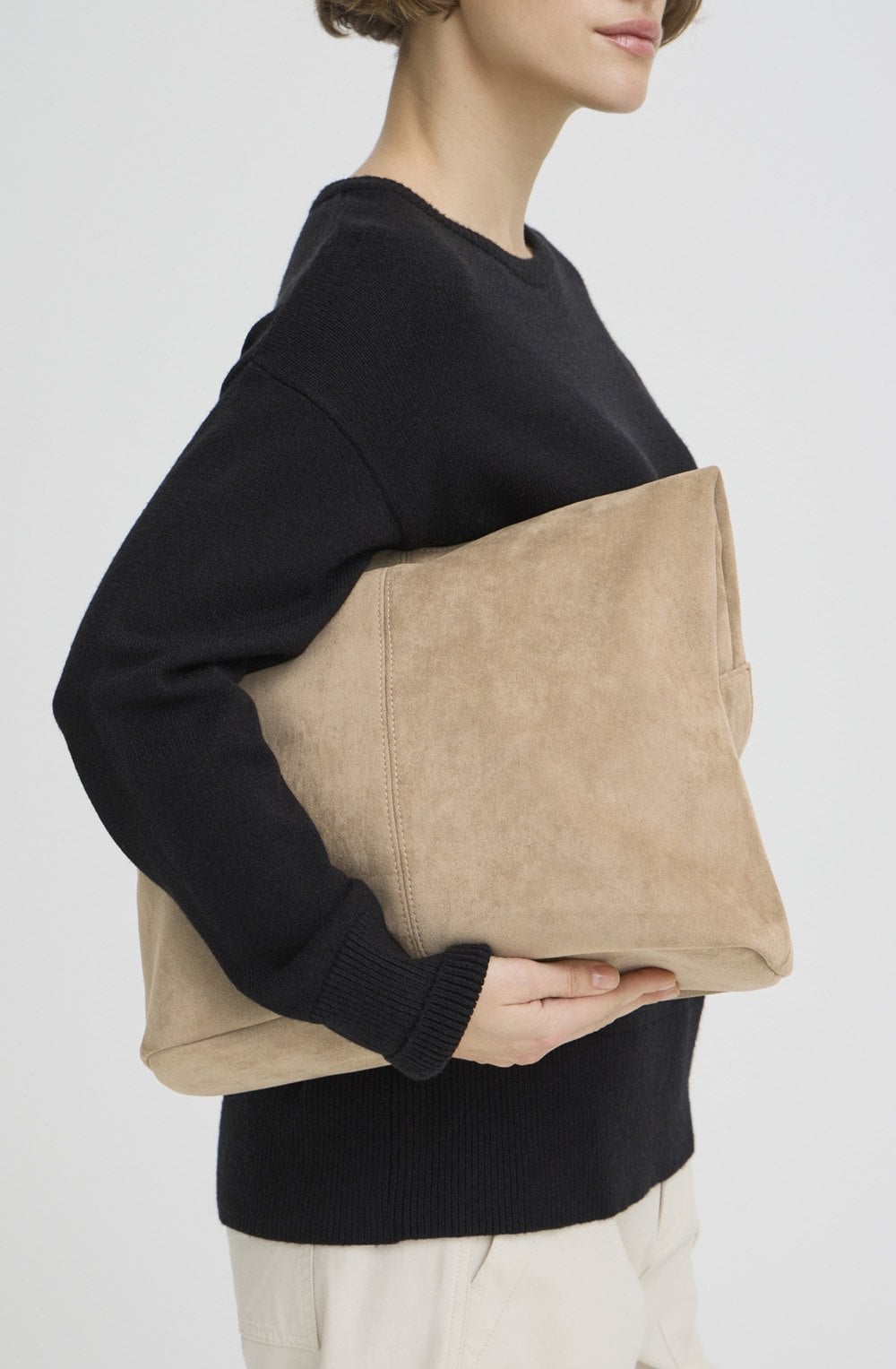 Vuede Tiger's Eye Faux Suede Handbag