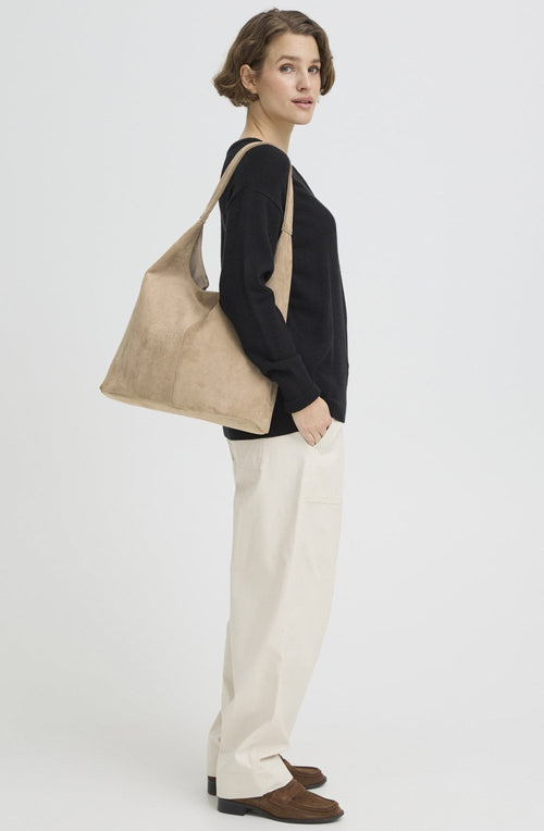 Vuede Tiger's Eye Faux Suede Handbag
