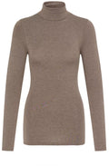 Walnut Melange Roll Neck Top