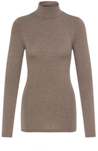 Walnut Melange Roll Neck Top