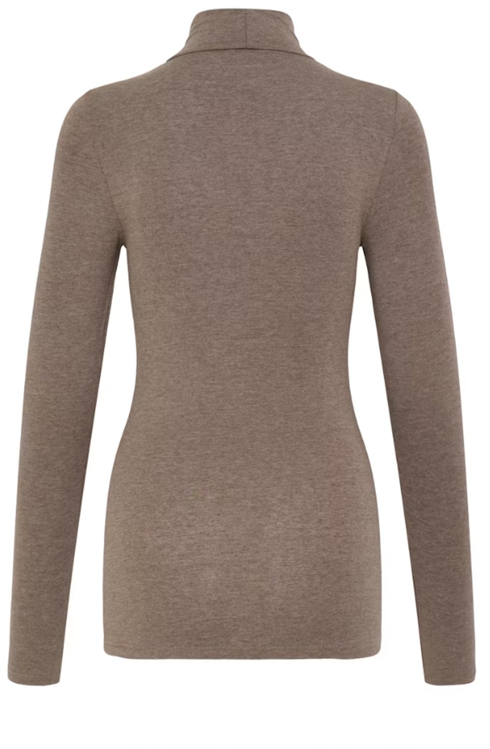 Walnut Melange Roll Neck Top