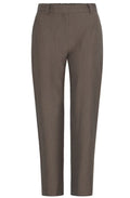 Walnut Melange Straight Leg Trousers