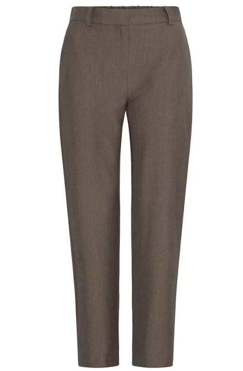 Walnut Melange Straight Leg Trousers