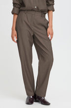 Walnut Melange Straight Leg Trousers