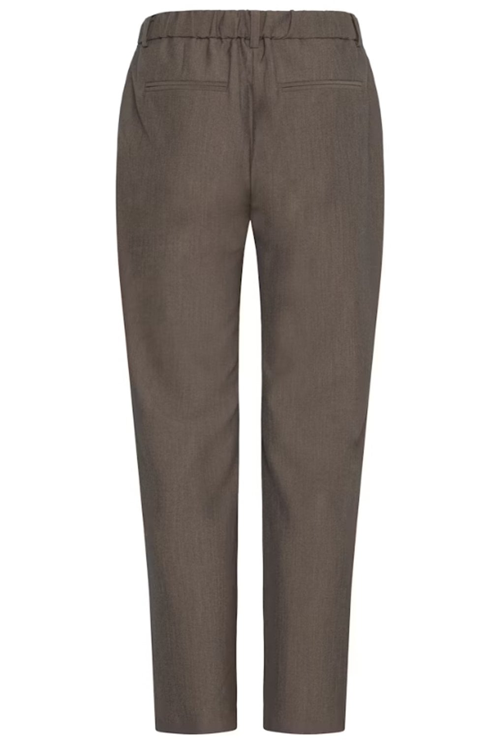 Walnut Melange Straight Leg Trousers