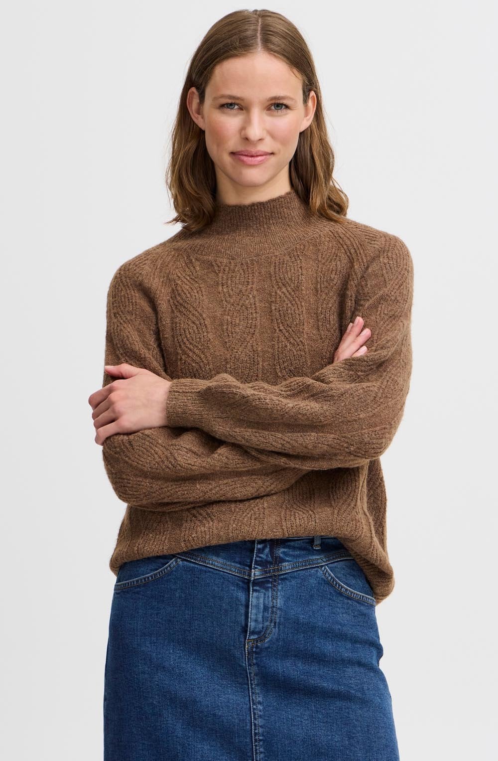 Walnut Otiki Patterned Knit Jumper