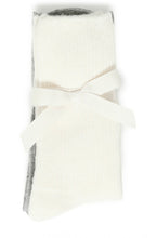 White and Grey Knitted Socks