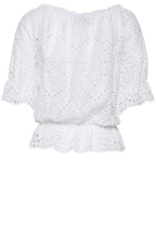White Anglaise Top