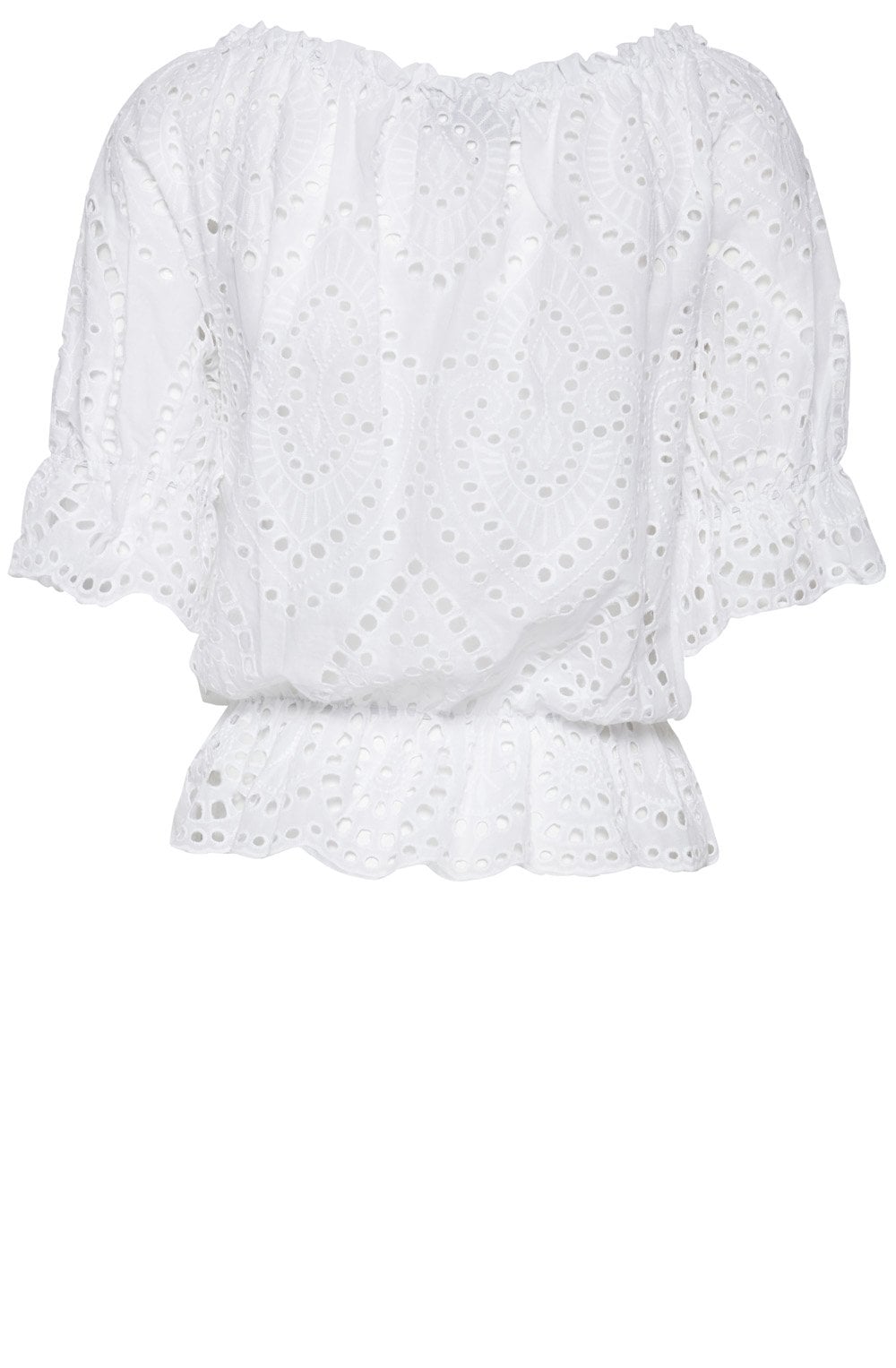White Anglaise Top
