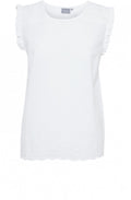 White Frilled Detailed Blouse