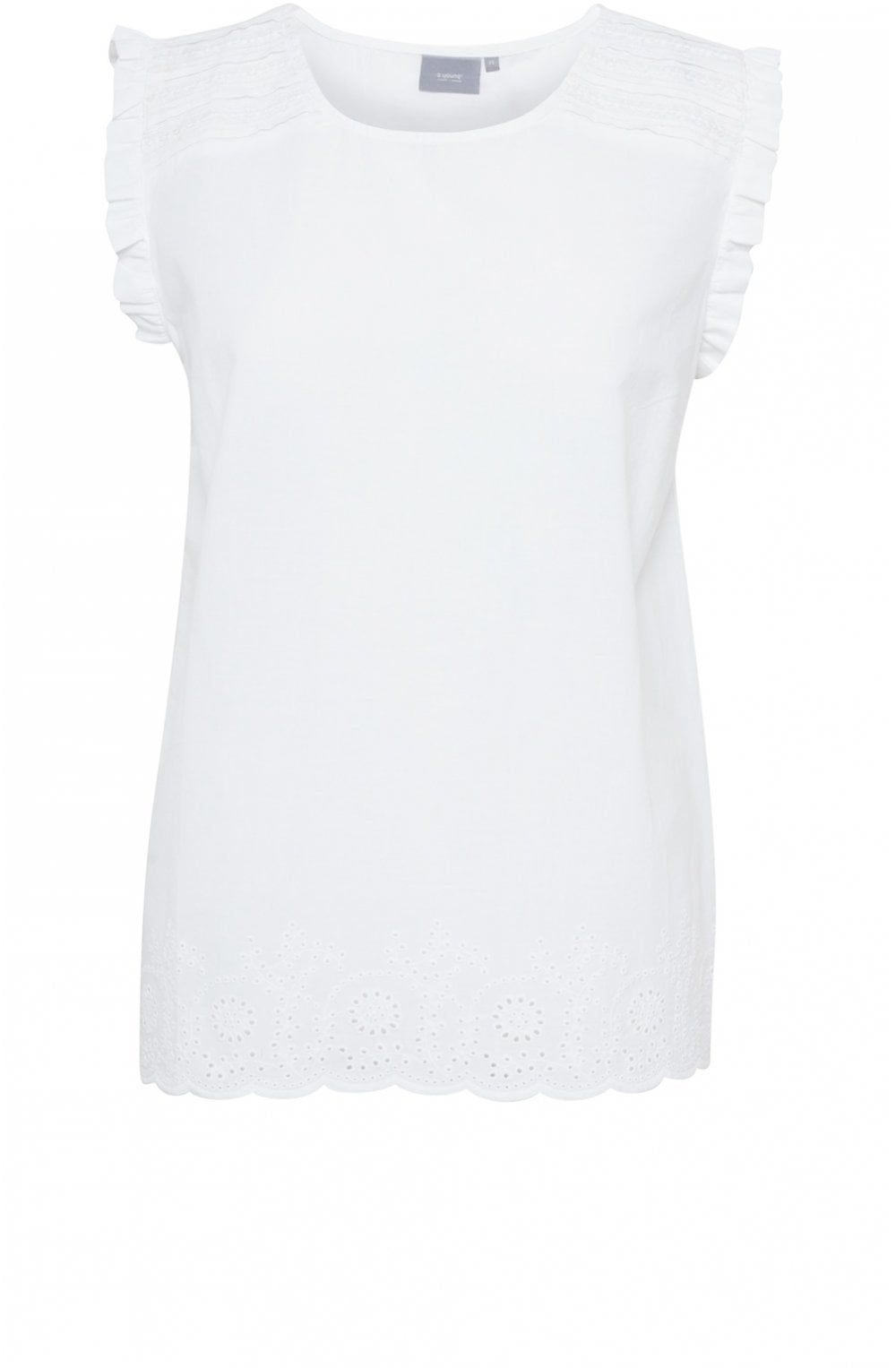 White Frilled Detailed Blouse