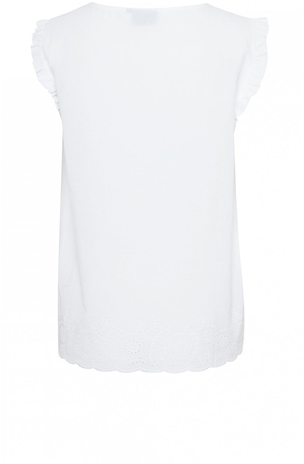 White Frilled Detailed Blouse