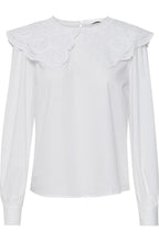 White Large Collar Blouse