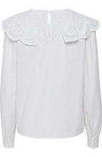 White Large Collar Blouse