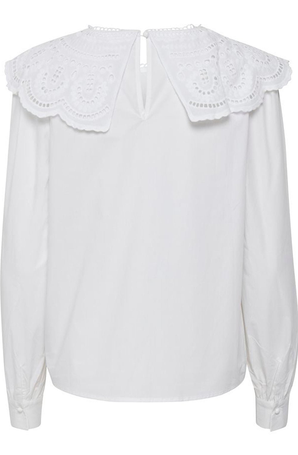 White Large Collar Blouse