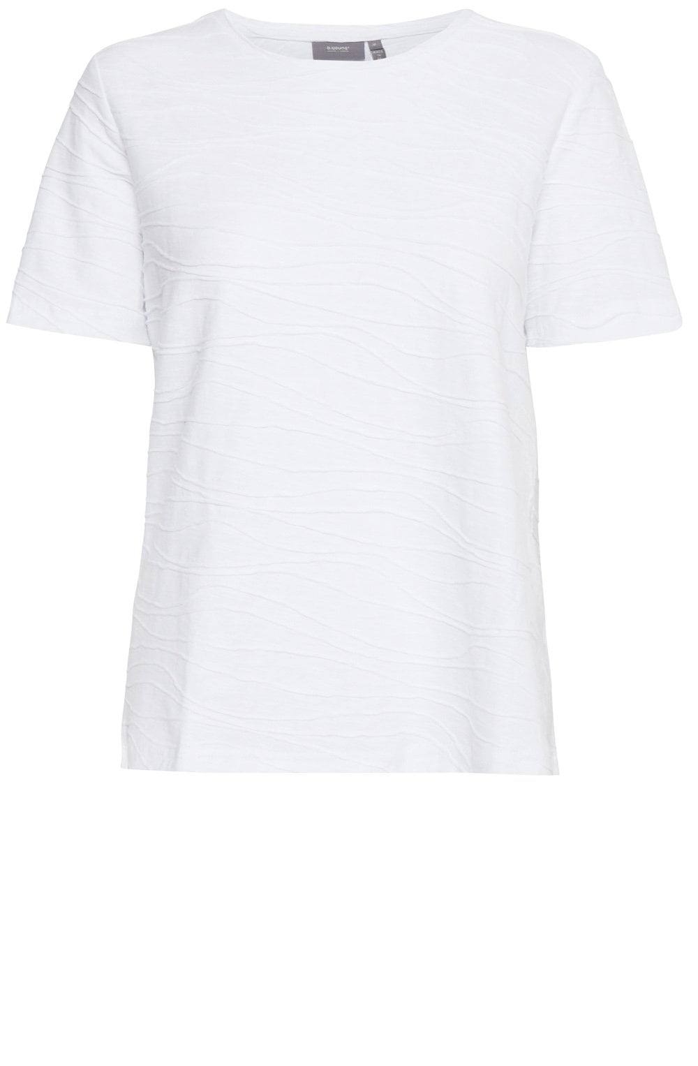 White Textured Jersey T Shirt