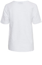White Textured Jersey T Shirt